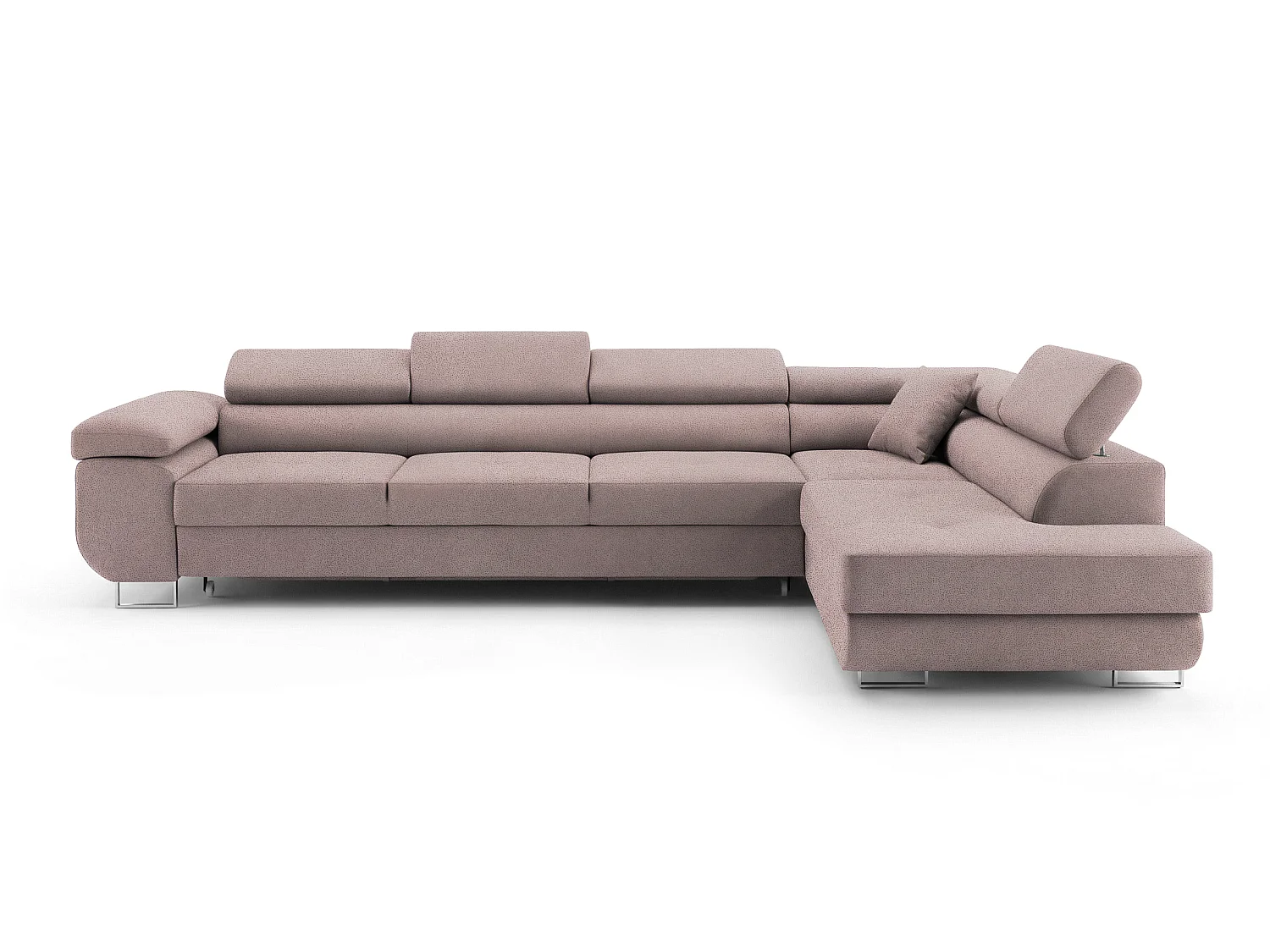 Canapé-lit COMFORTINO FURNITURE PASTI L-Form avec Rangement Crème-Beige Angle Gauche