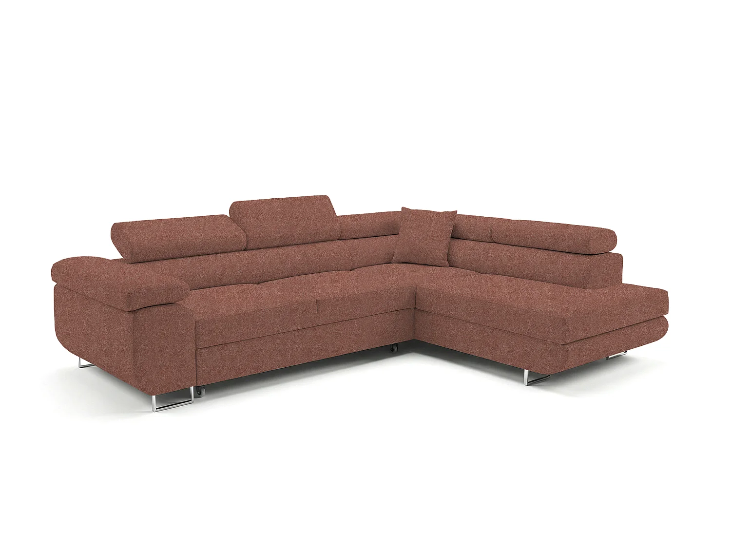 Meuble Comfortino Canapé-lit NOTA en L avec Rangement Velours Noir 3 Places Style Moderne