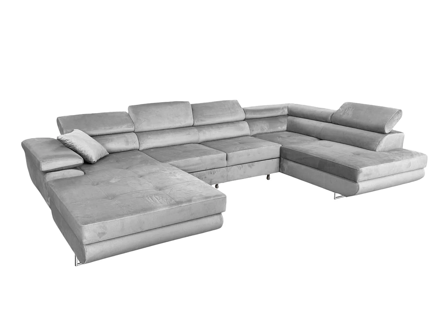 Comfortino Furniture PASTI L-Form Canapé d'angle avec Lit et Rangement Gris Anthracite Droit