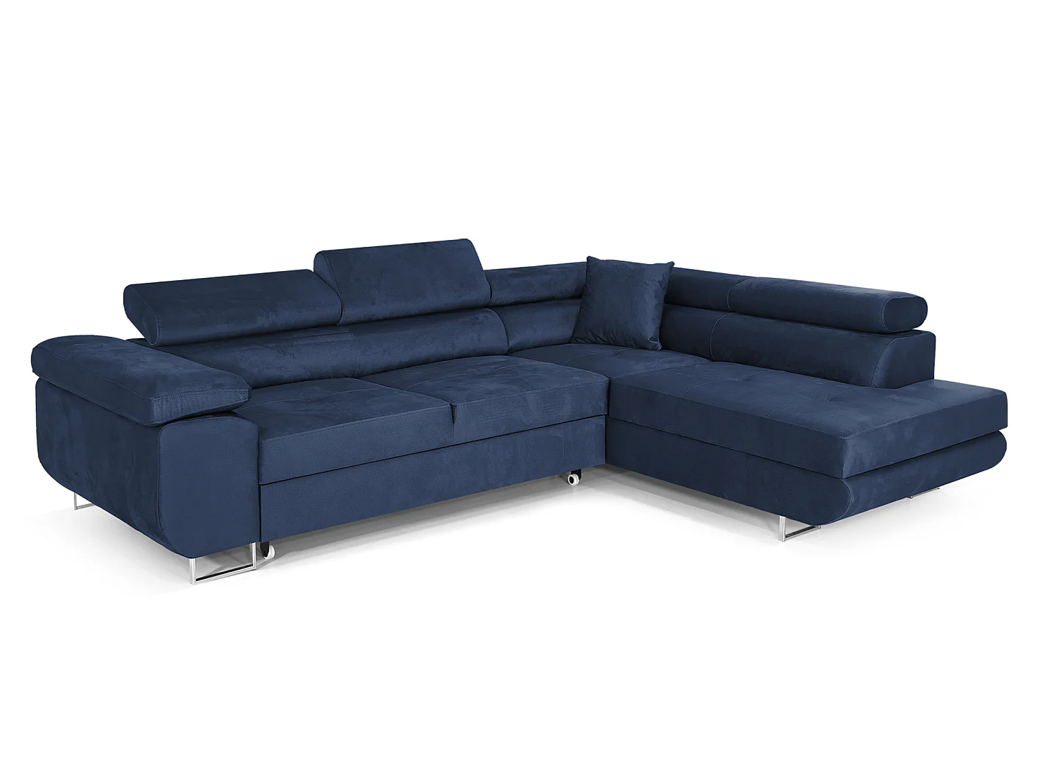 Canapé-Lit Comfortino Furniture NOLA en Forme de L avec Rangement Tissu Velours Design Moderne 3 Places