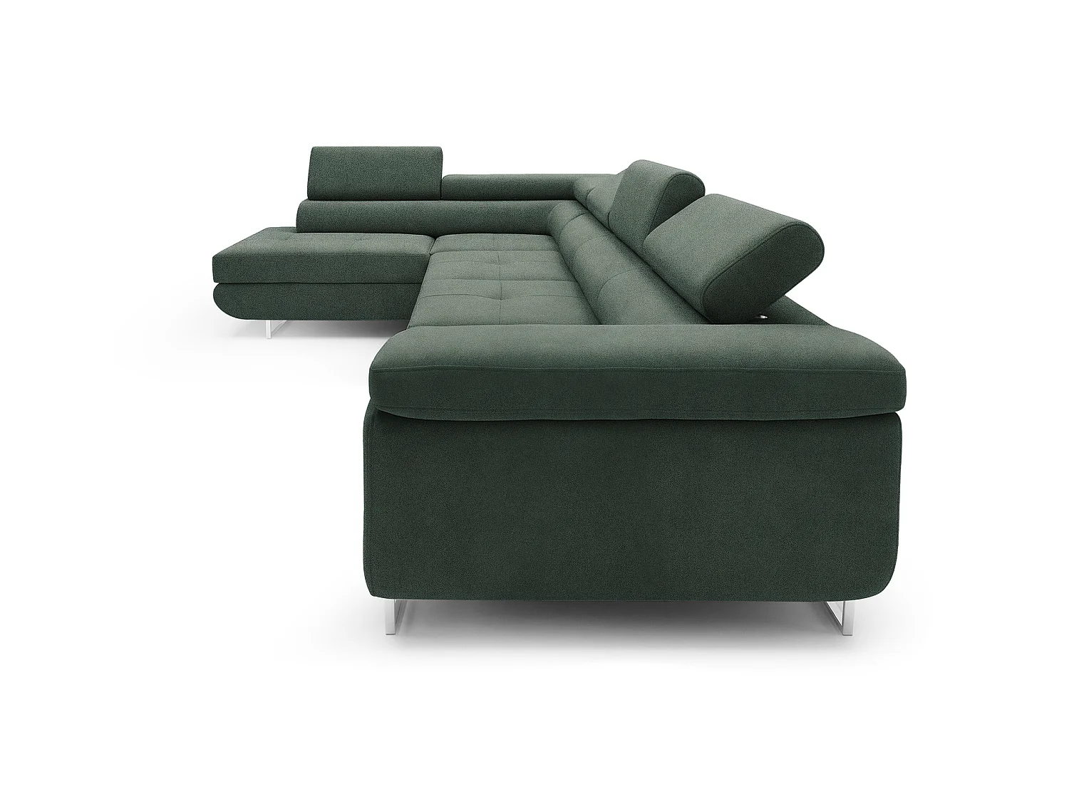 Canapé-lit en Velours Comfortino Furniture NOTA L-Form avec Rangement Beige Angle Droit