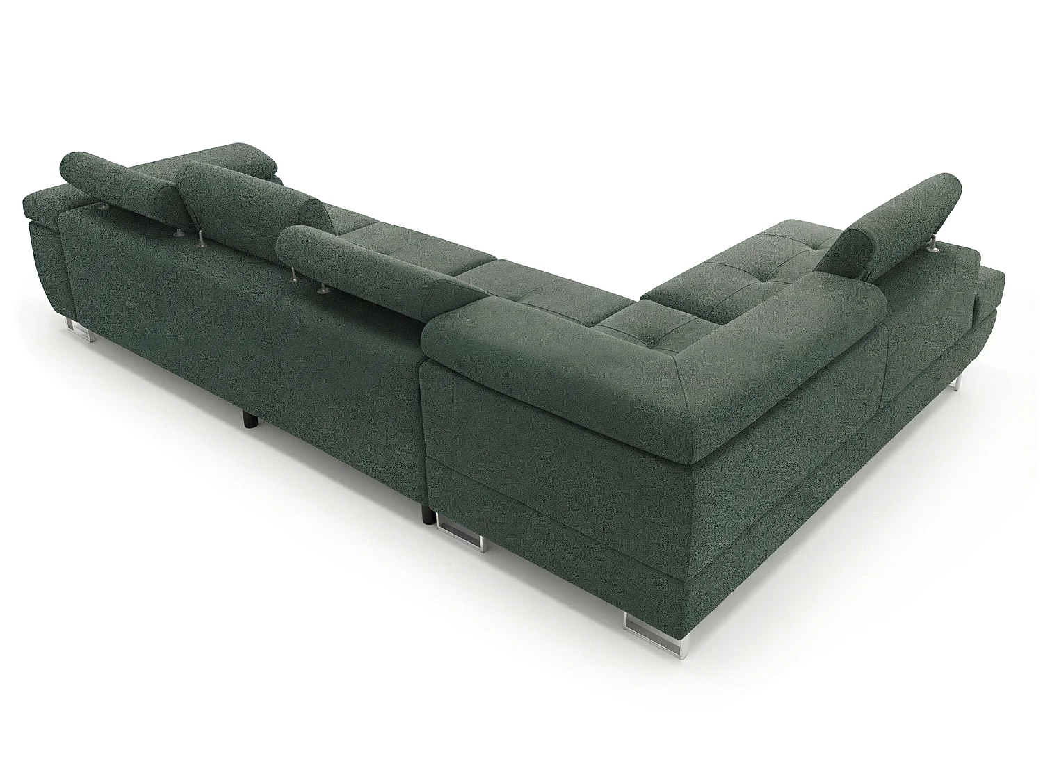 Canapé-lit en Velours Comfortino Furniture NOTA L-Form avec Rangement Beige Angle Droit