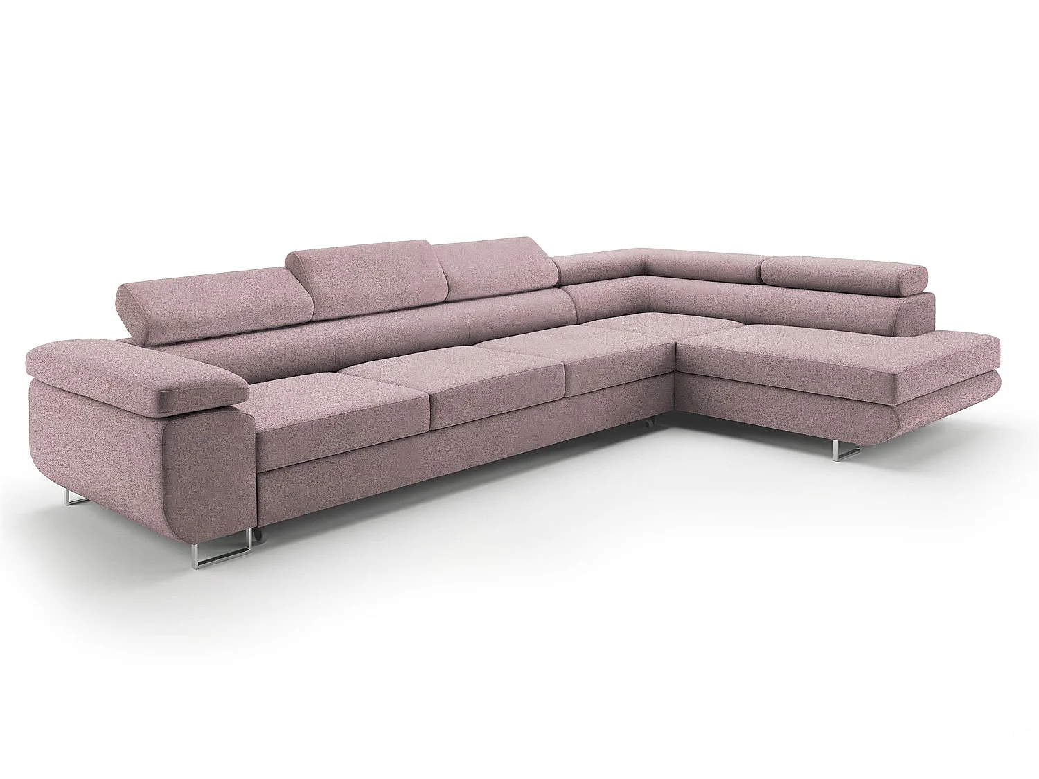 Canapé-Lit Moderne en Forme de L avec Rangement PASTI XL Canapé 3 Places Tissu Velours