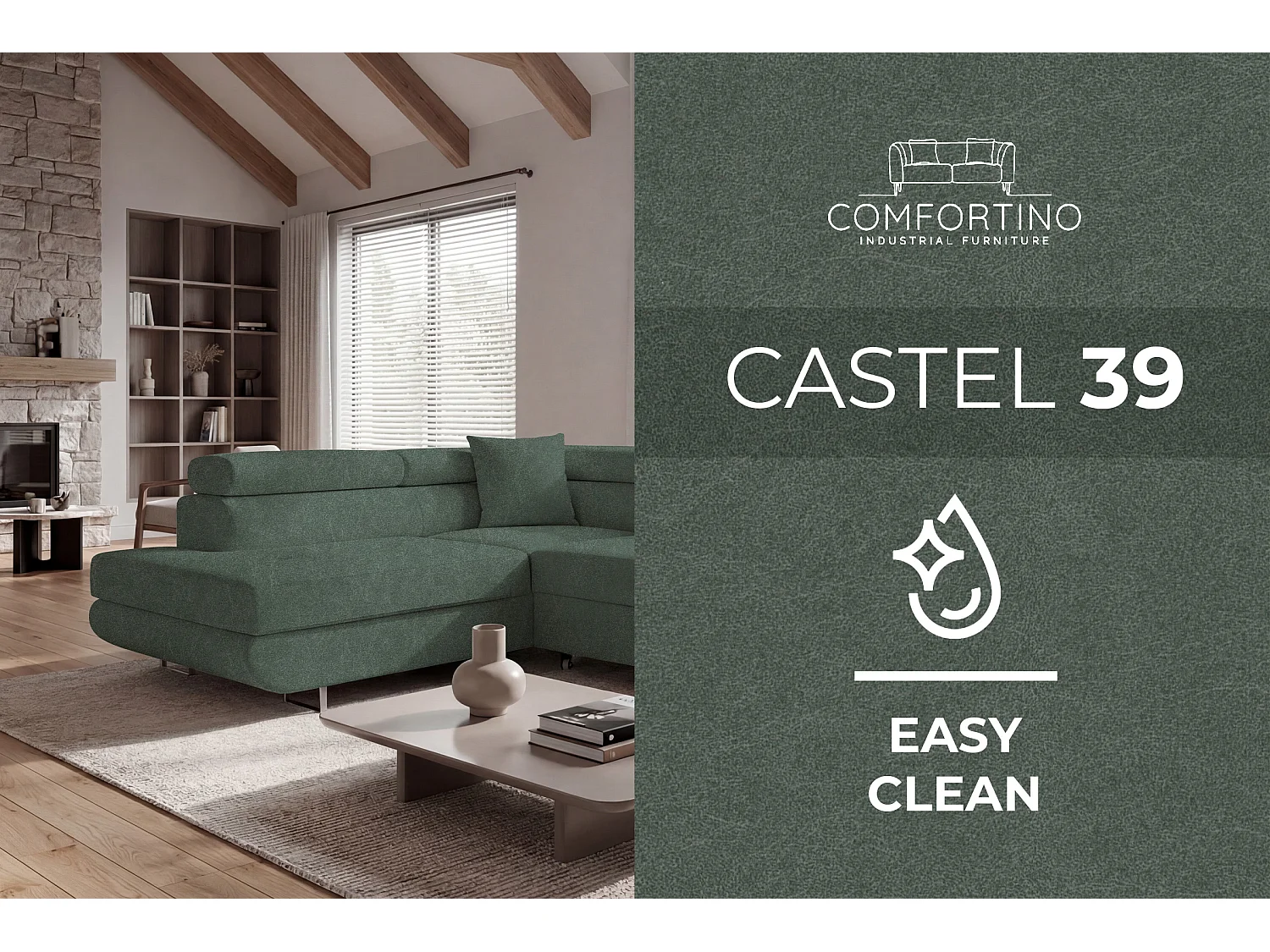 Comfortino Meubles Canapé-Lit en Velours NOLA L-Form avec Rangement Gris Anthracite Angle Droit
