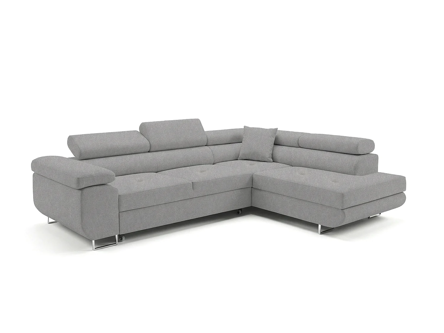 Canapé-lit Comfortino Furniture NOTA L-Form en Velours avec Rangement Marron Angle Gauche