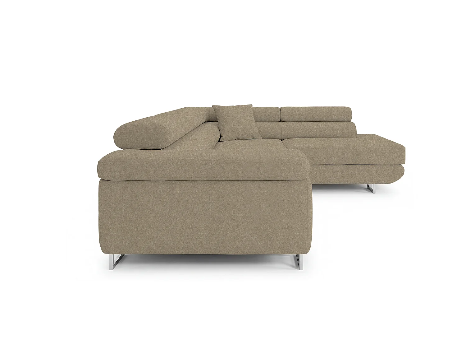 MEUBLES COMFORTINO PASTI Canapé-Lit en Forme de L en Velours avec Rangement Gris Anthracite Angle Droit