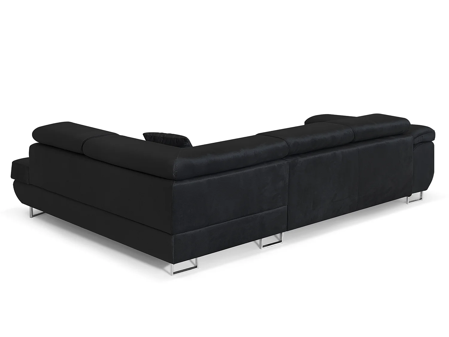 Canapé-lit Comfortino Furniture NOLA L-Form en Velours avec Rangement Gris Clair Angle Gauche 3 Places