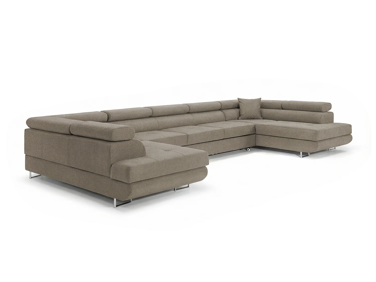 Canapé-Lit Moderne en Forme de U Vert Olive avec Rangement - Meubles Comfortino Big Pasti U