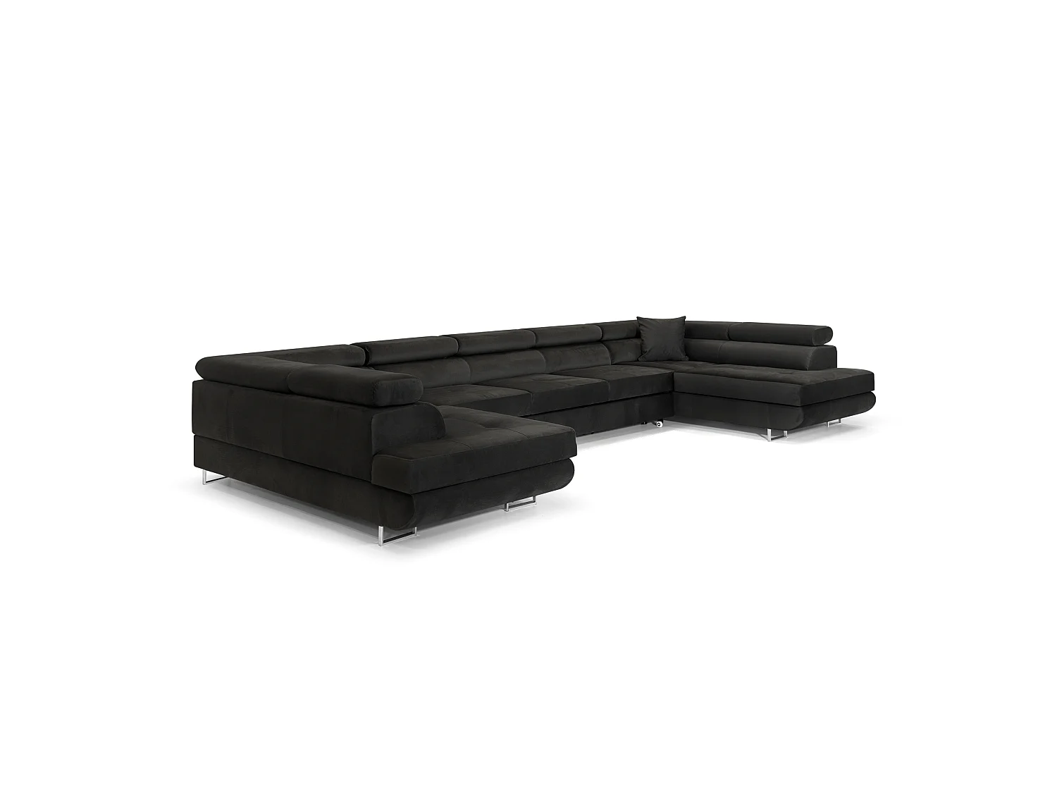 Canapé-Lit en Forme de U en Velours Doré Élégant avec Rangement - MOBILIER COMFORTINO PASTI