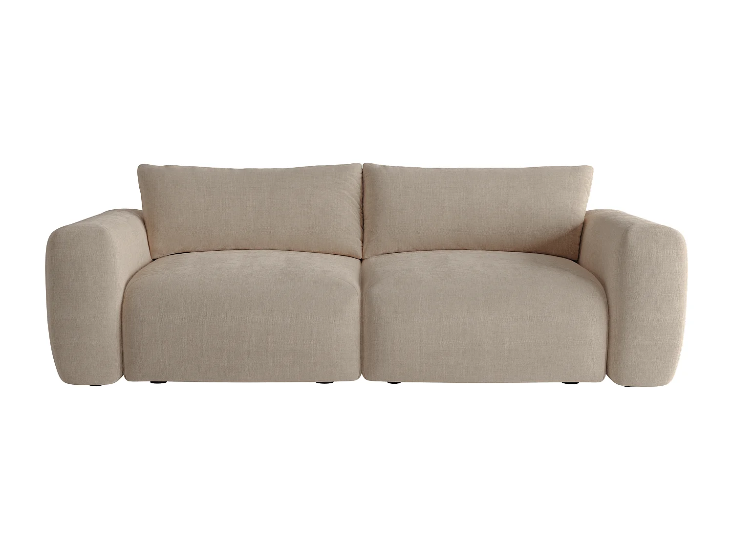 Zitbank 3 plaatsen in beige stof POLIRIA