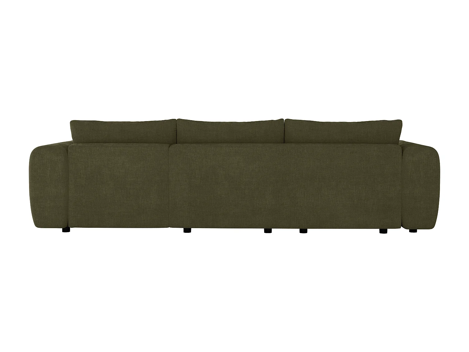 Right-angle sofa in khaki fabric POLIRIA