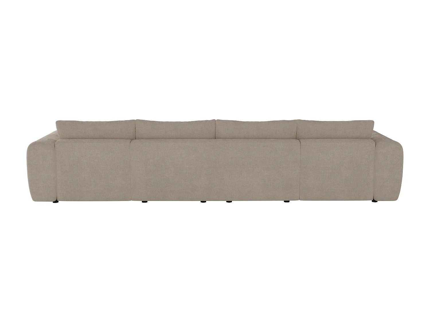 XXL hoekbank in beige stof POLIRIA