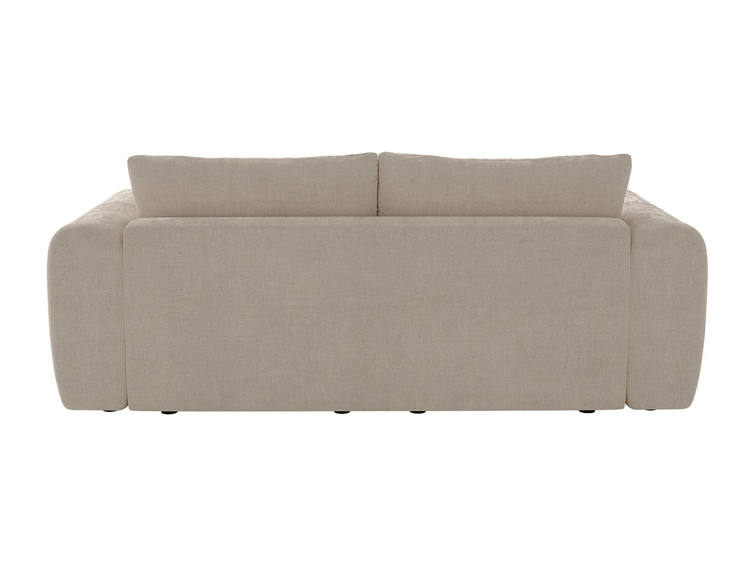 Canapé 2 places en tissu beige POLIRIA 