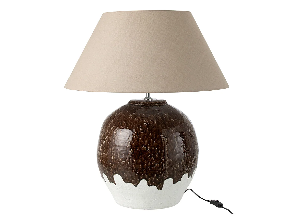 Lampe à Poser en Argile "2 Parties" 78cm Marron