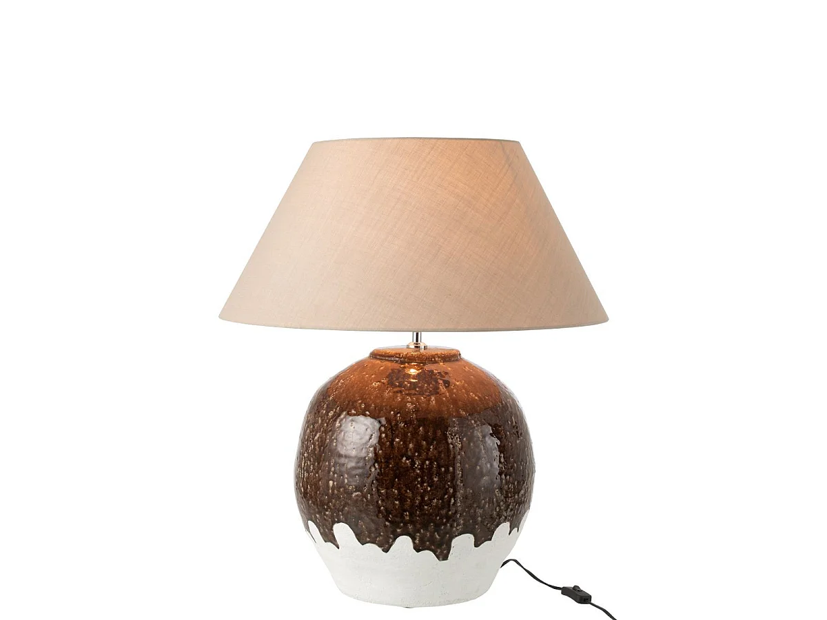 Lampe à Poser en Argile "2 Parties" 78cm Marron
