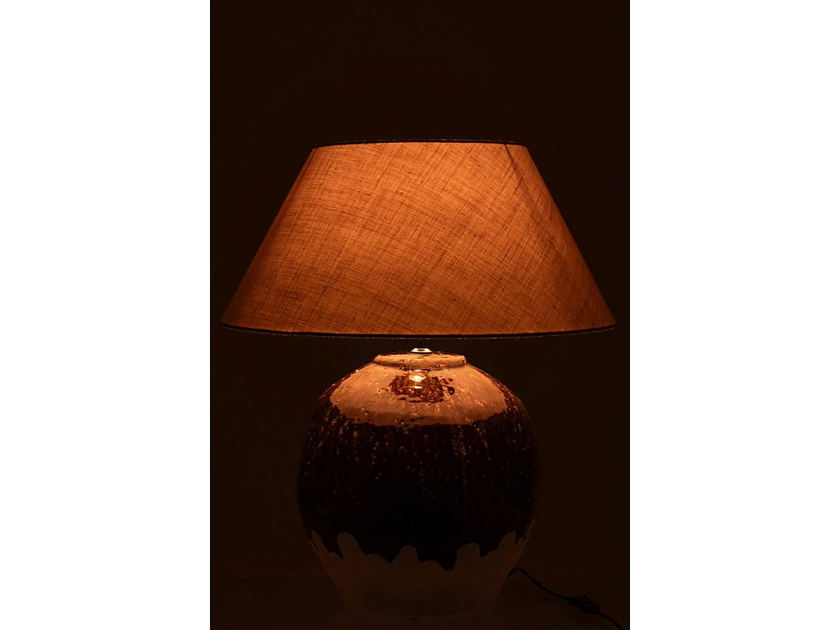 Lampe à Poser en Argile "2 Parties" 78cm Marron