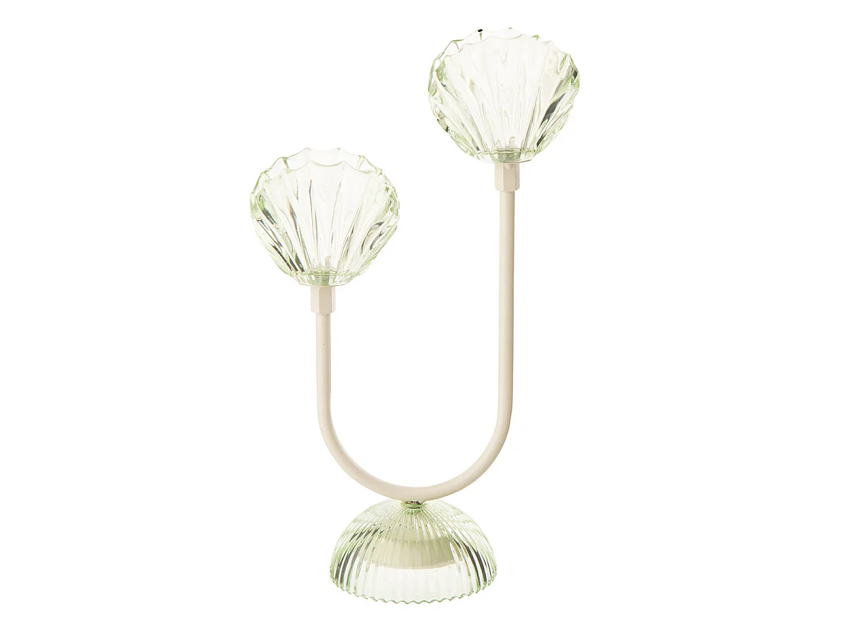 Lampe à Poser à LED "Shell" 32cm Vert Clair