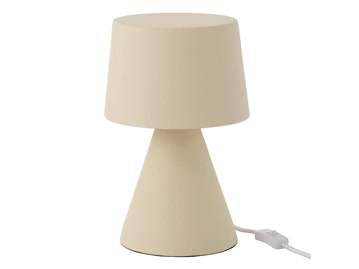 Lampe à Poser Petit Abat-Jour "Pierre" 34cm Beige