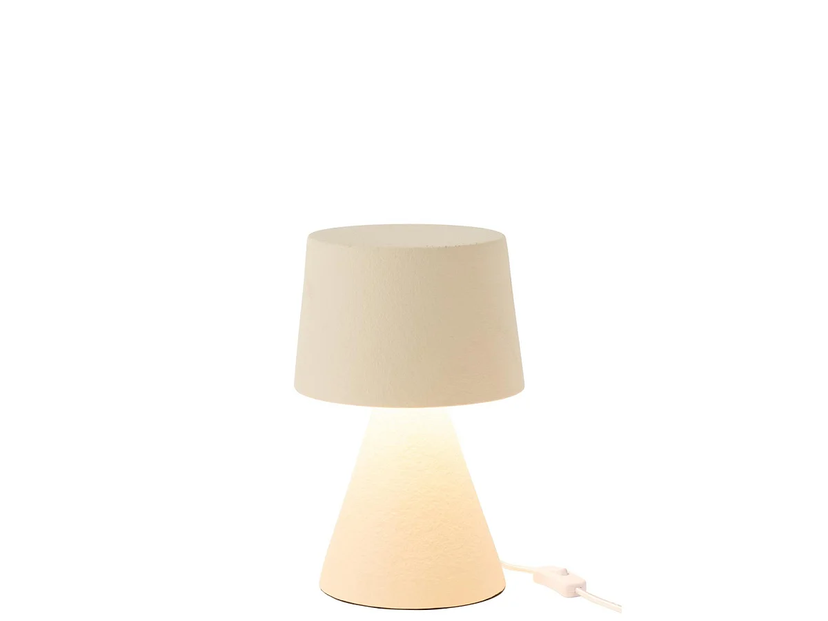 Lampe à Poser Petit Abat-Jour "Pierre" 34cm Beige
