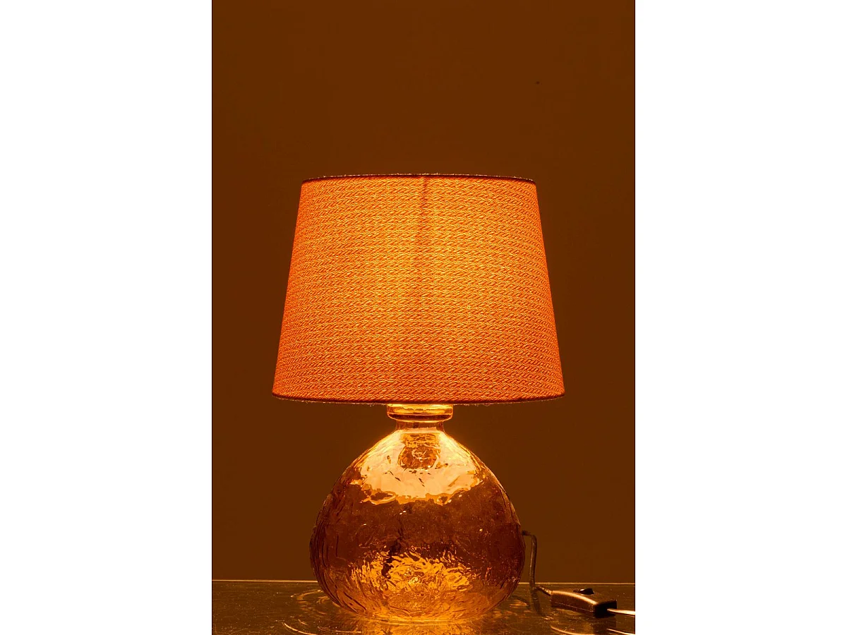 Lampe à Poser en Verre "Tierra" 32cm Ocre