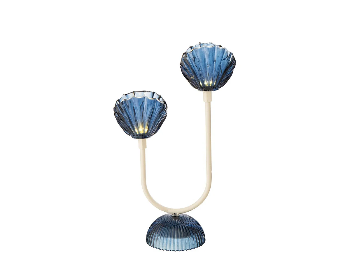 Lampe à Poser à LED "Shell" 32cm Bleu