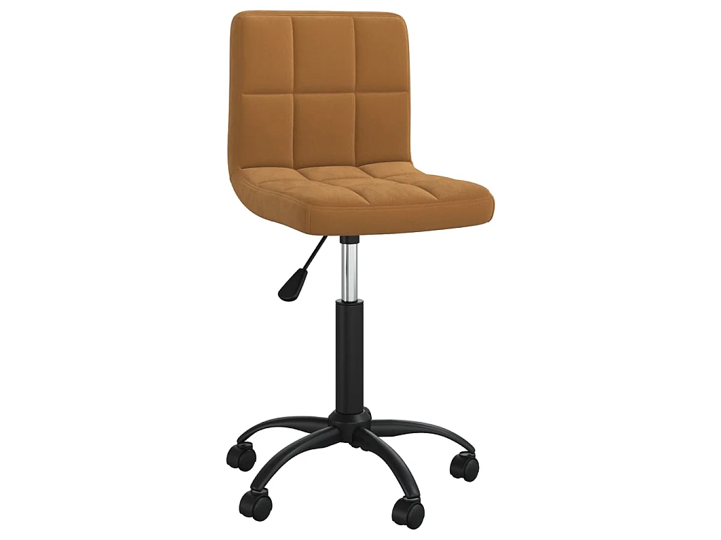 Chaise pivotante de salle à manger Marron Velours
