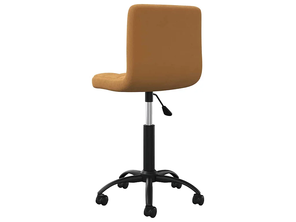 Chaise pivotante de salle à manger Marron Velours