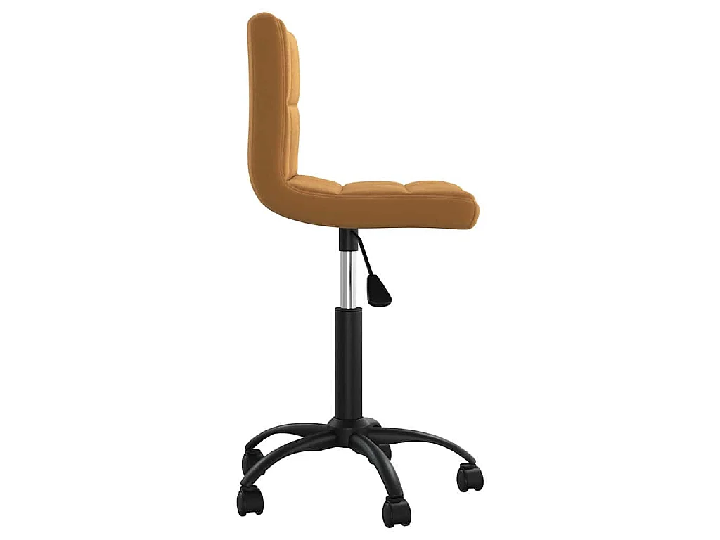 Chaise pivotante de salle à manger Marron Velours