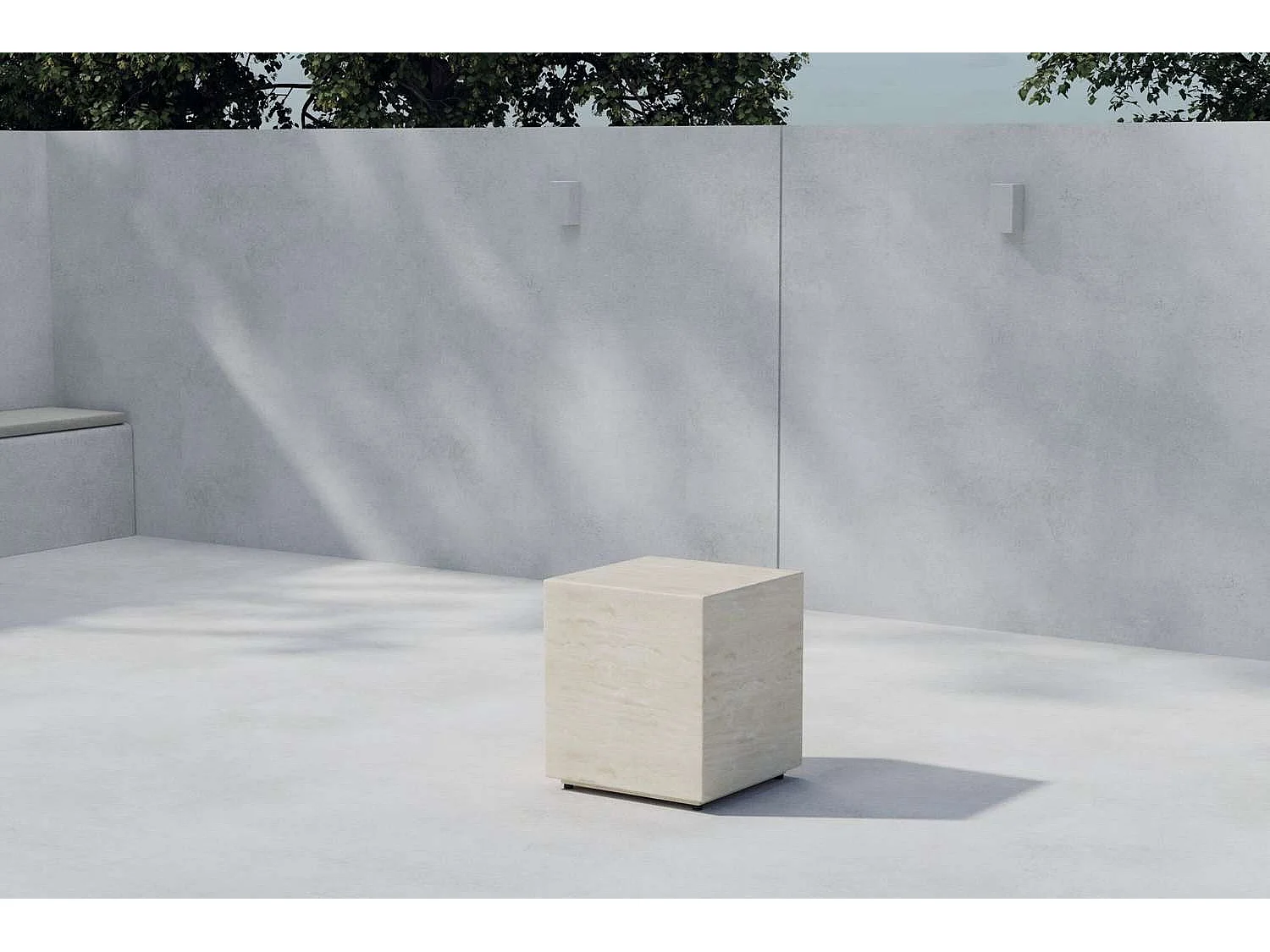 Lissabon Gartentisch Couchtisch beige.