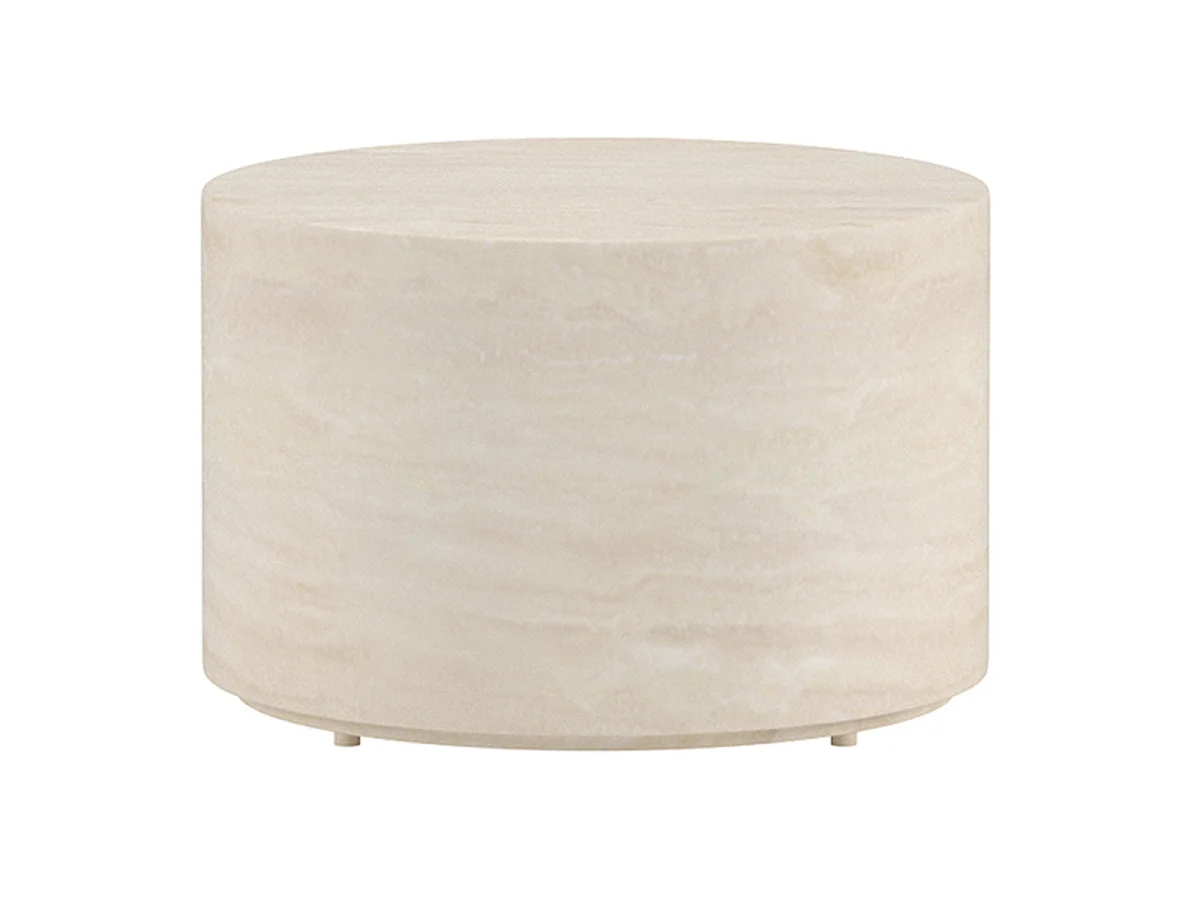 Lissabon Gartentisch Couchtisch Ø60cm beige.
