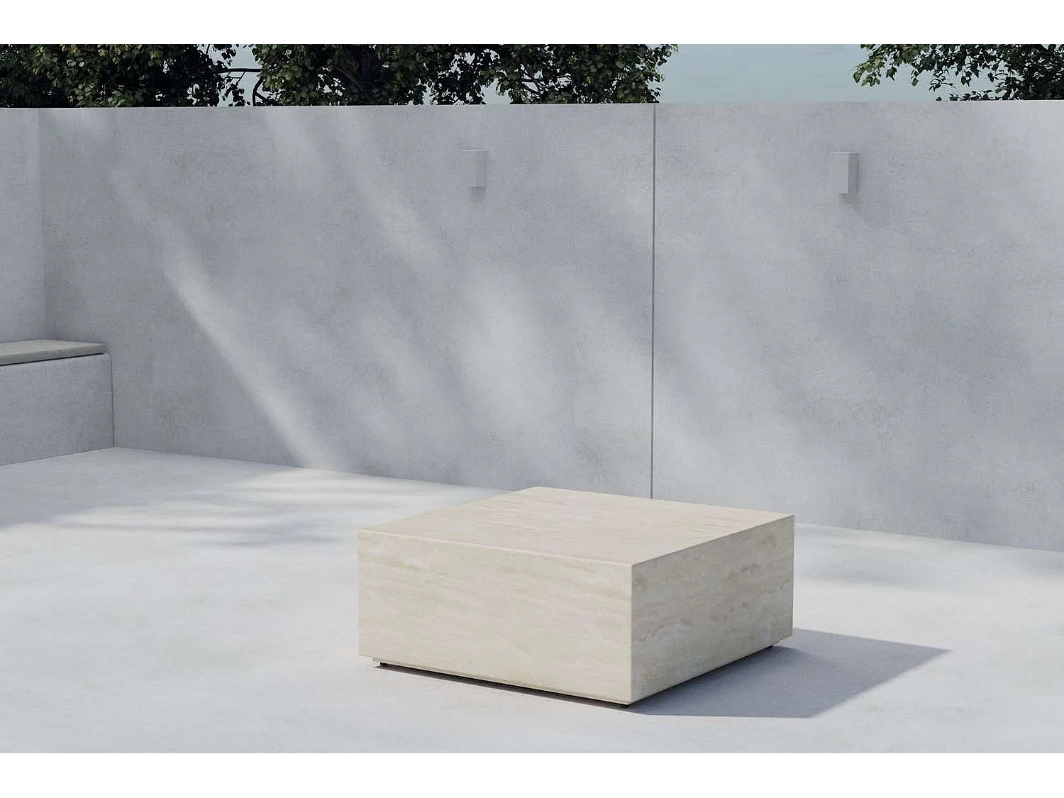 Lissabon Gartentisch Couchtisch beige.