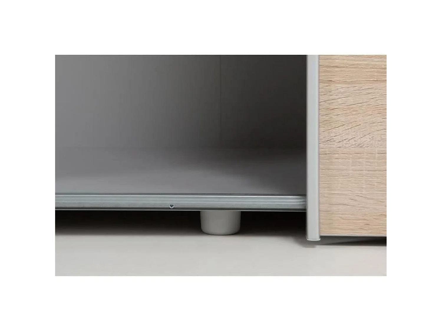 Armario 2 puertas correderas con espejo - roble sonoma - 170,3 x 61,2 x 190,5 cm - ULOS