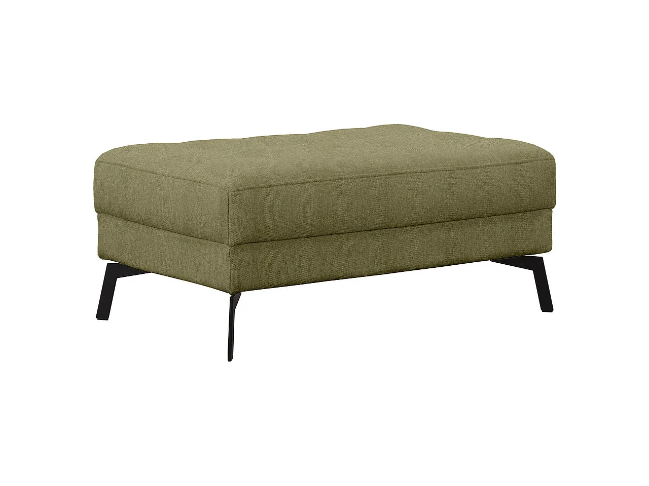 Pouf Brisa, vert, fabriqué en tissu lisse