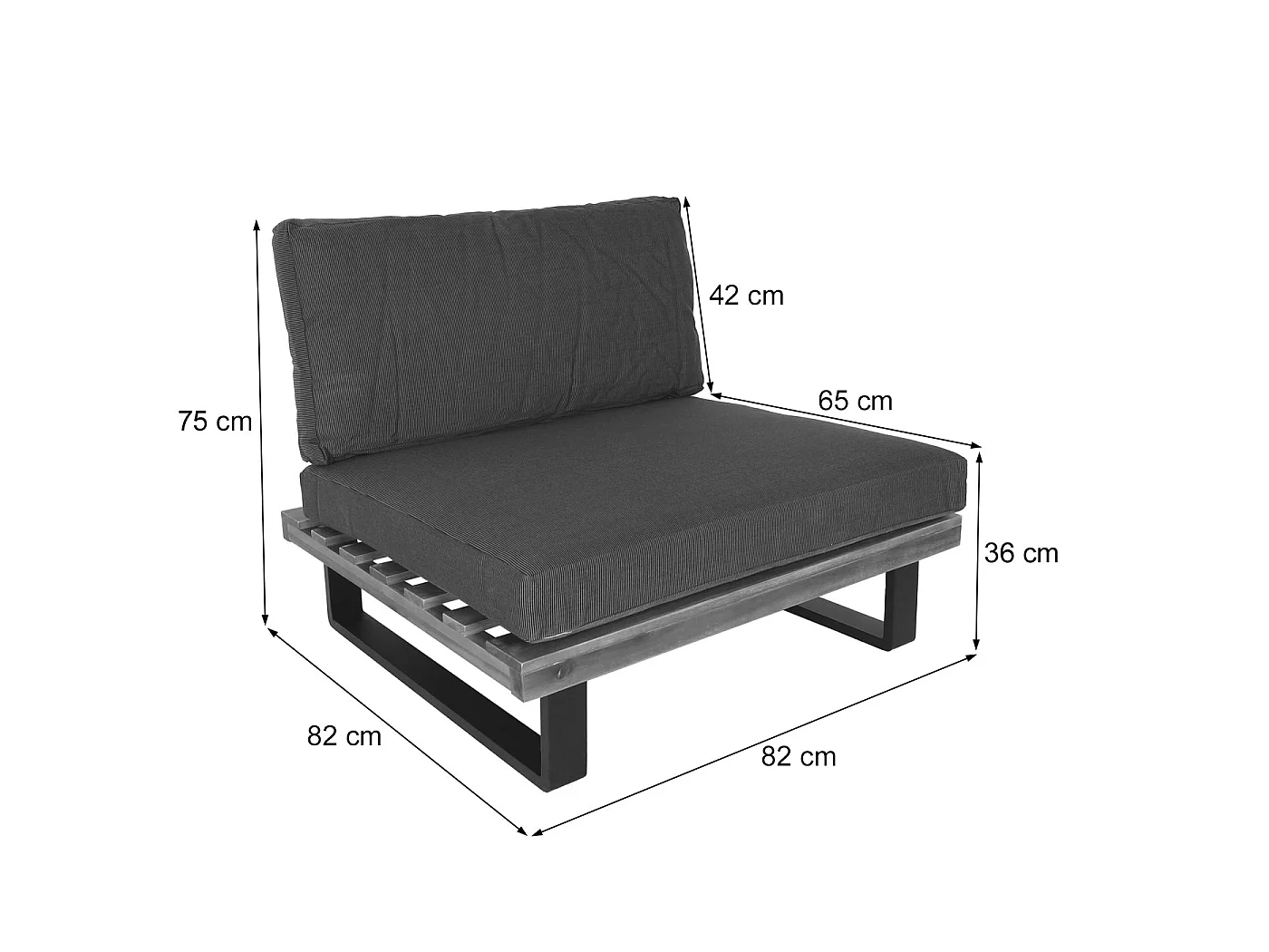 Fauteuils lounge MCW-H54 (lot de 2),  brun clair, rembourrage blanc crème