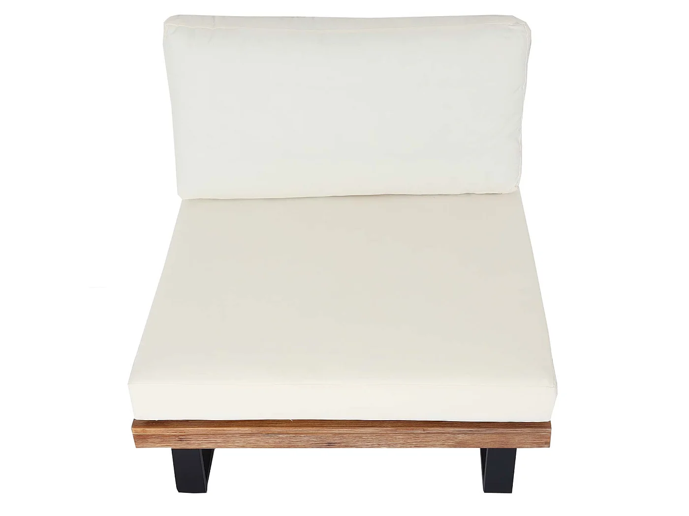 Fauteuils lounge MCW-H54 (lot de 2),  brun clair, rembourrage blanc crème
