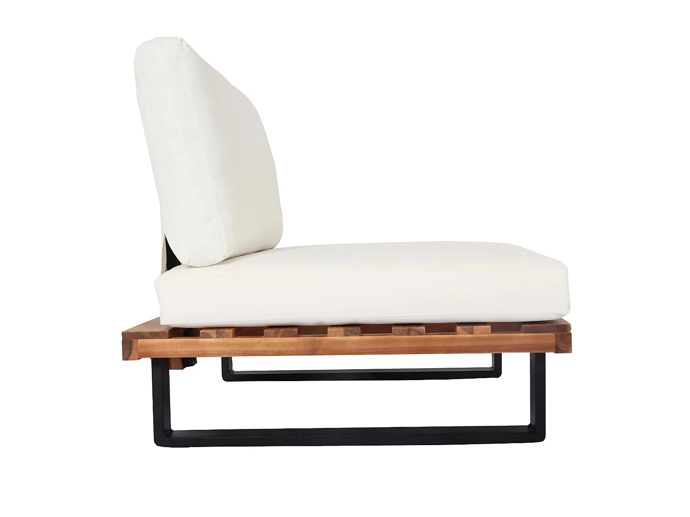 Fauteuils lounge MCW-H54 (lot de 2),  brun clair, rembourrage blanc crème