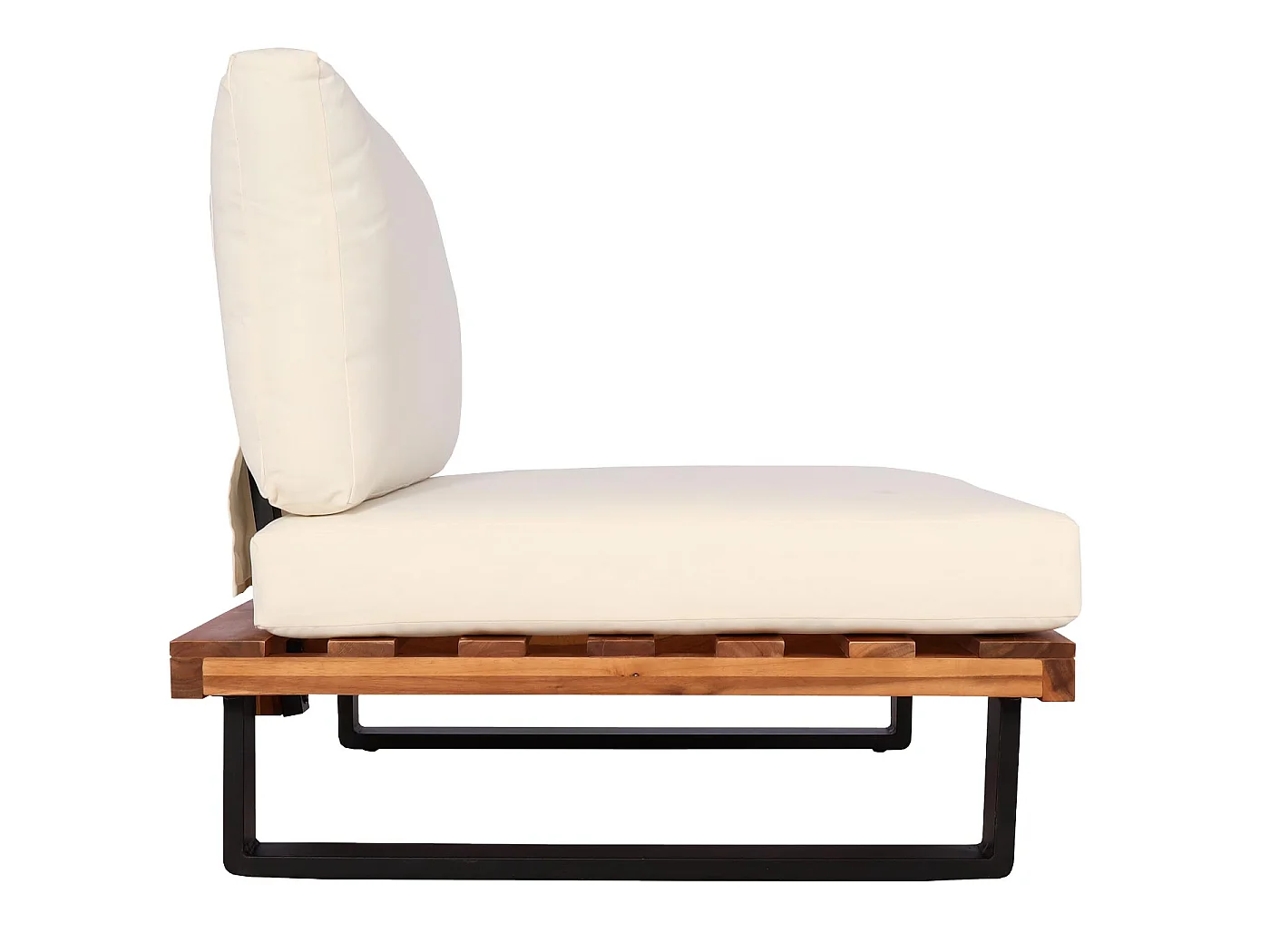 Fauteuils lounge MCW-H54 (lot de 2),  marron, rembourrage blanc crème
