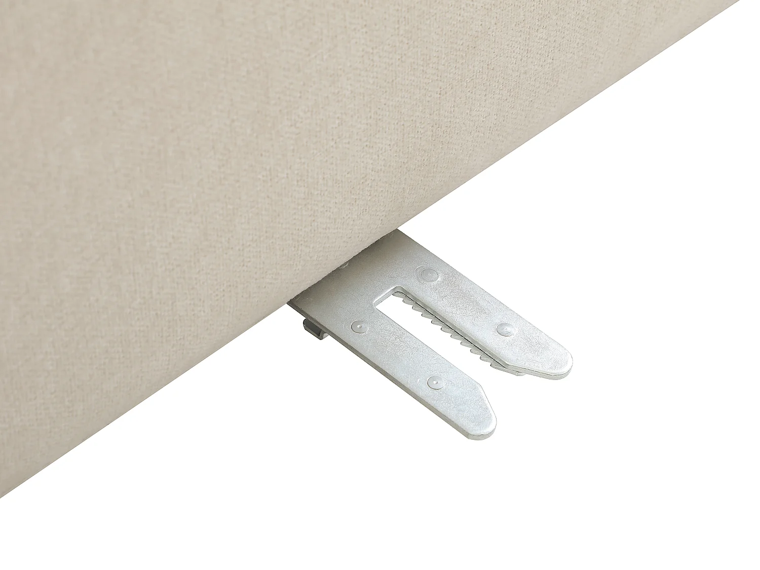 Canapé modulable 3 places en tissu texturé beige JUTINI