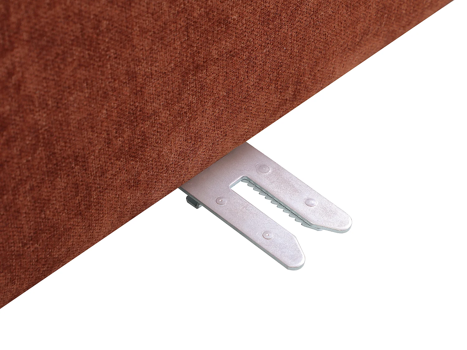 Canapé modulable 3 places en tissu texturé terracotta JUTINI
