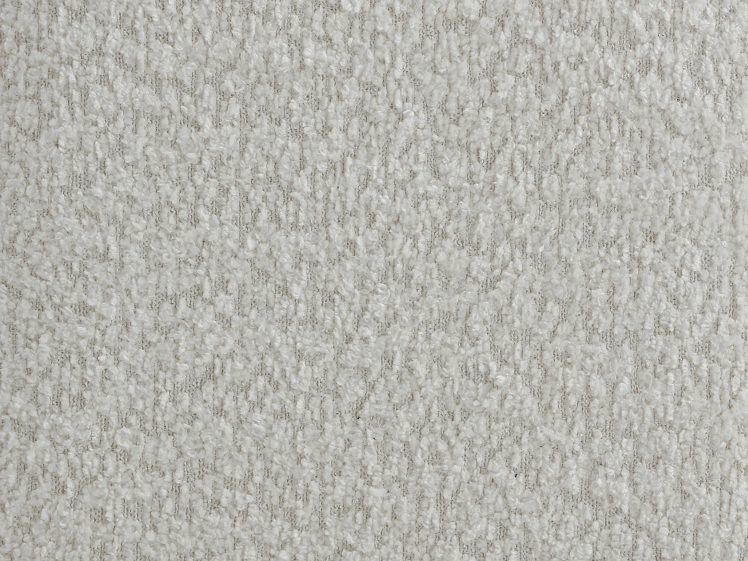 Canapé modulable 3 places en tissu bouclette blanc cassé JUTINI