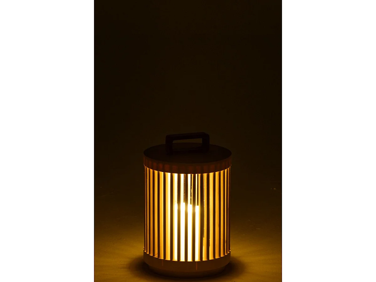 Lampe à Poser à LED en Bois "Cylindrique" 32cm Naturel