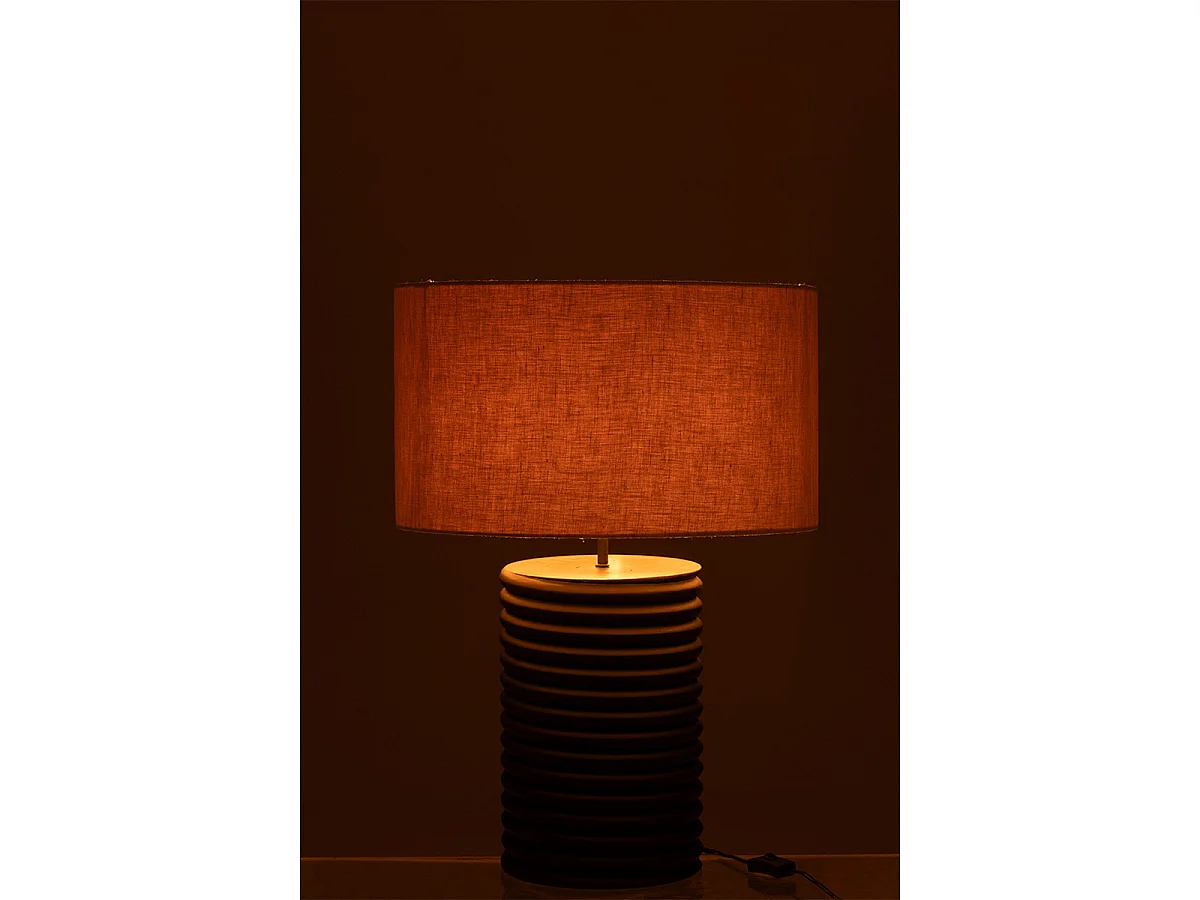 Lampe à Poser Filetage en Bois "Ailanthus" 70cm Noir