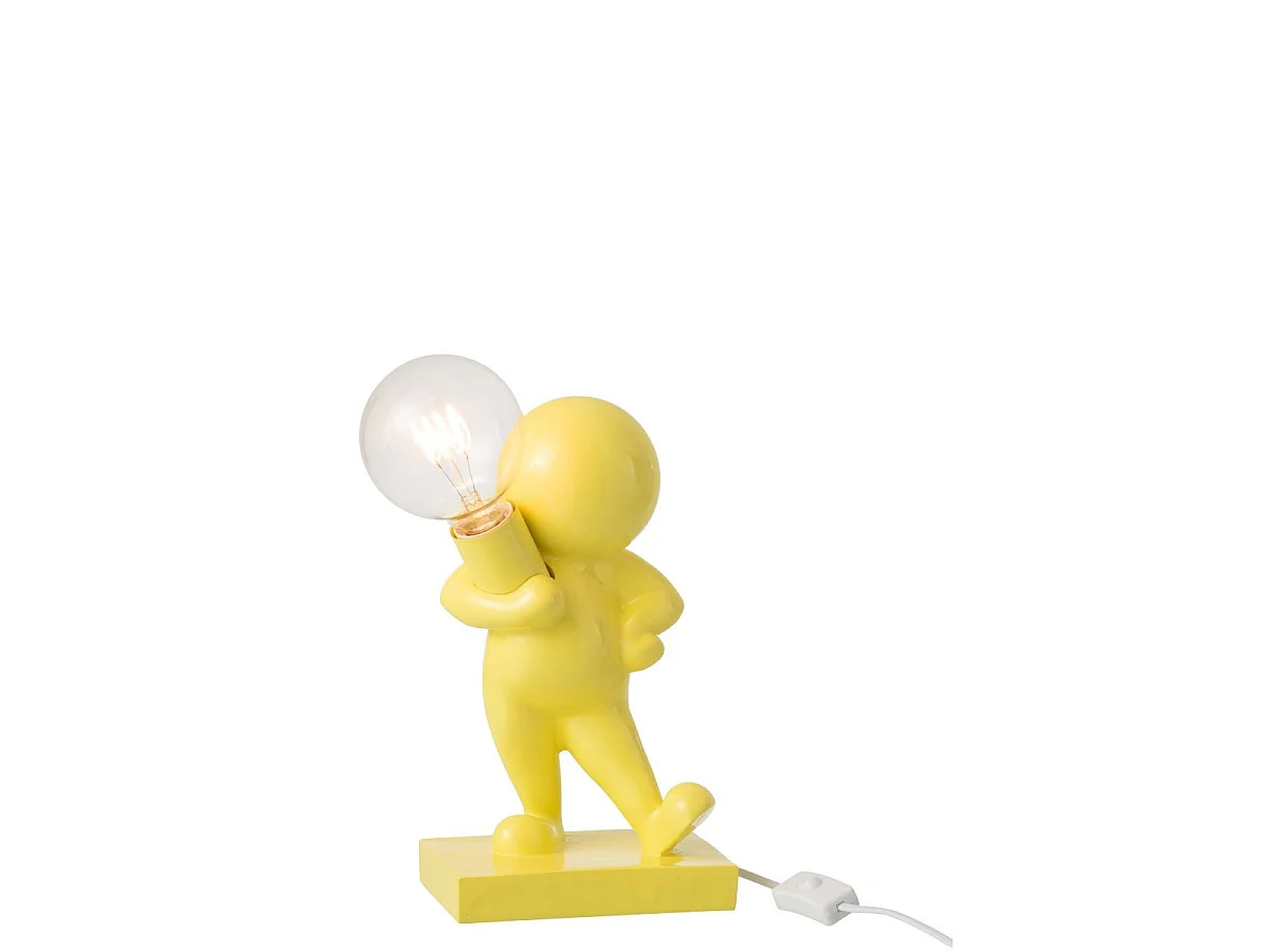 Lampe à Poser en Résine "Marcel" 30cm Jaune