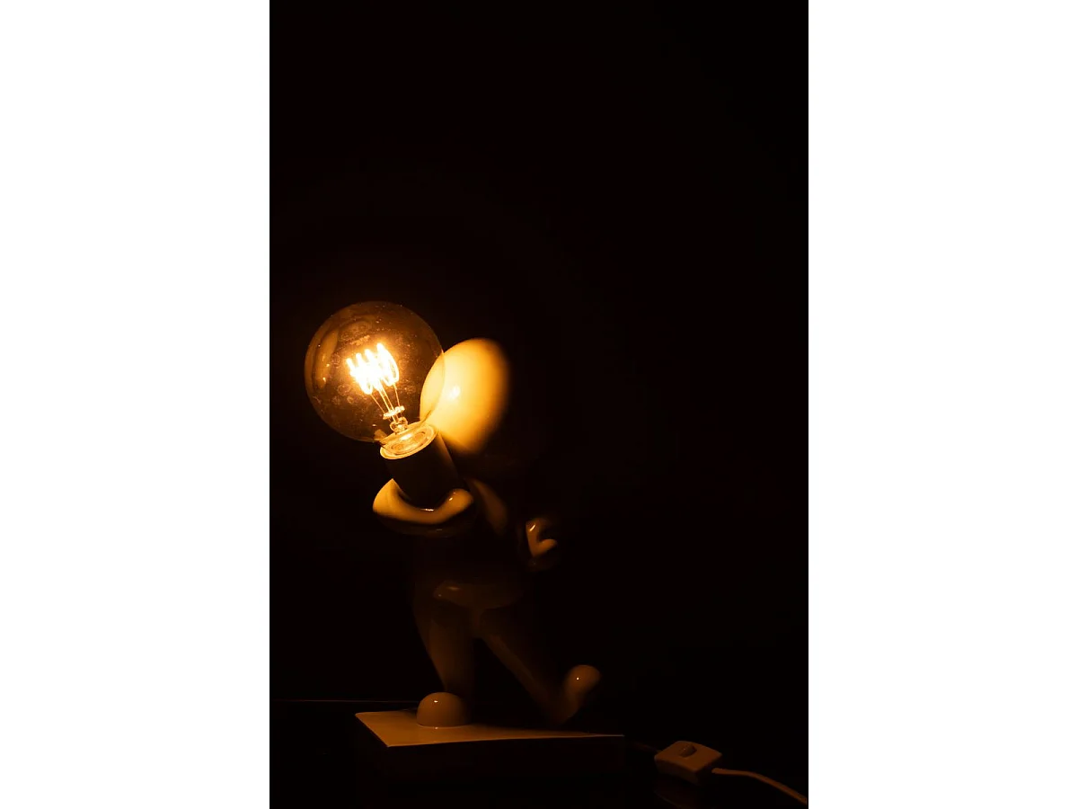 Lampe à Poser en Résine "Marcel" 30cm Jaune