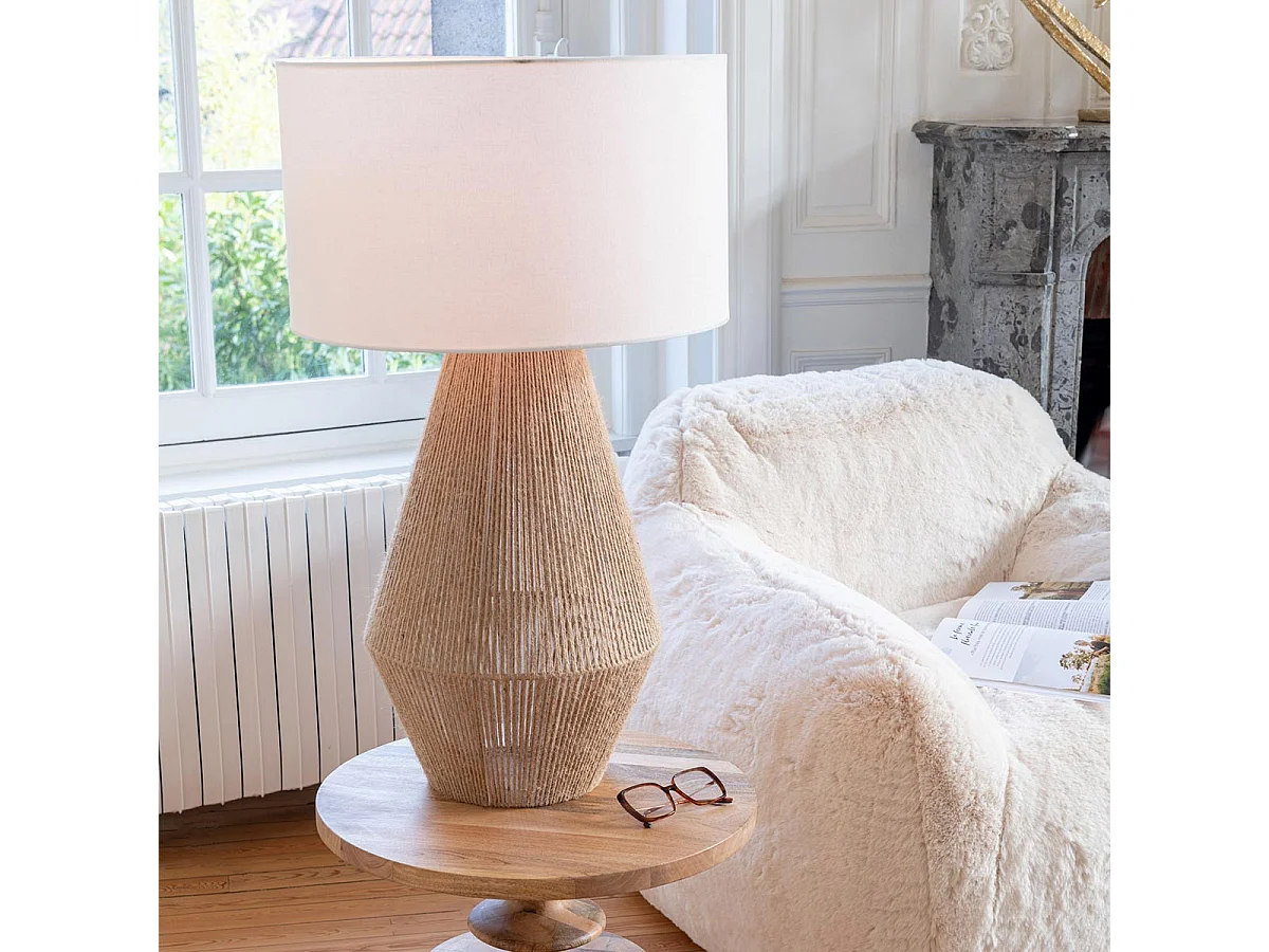 Lampe à Poser Design "Striing" 78cm Naturel