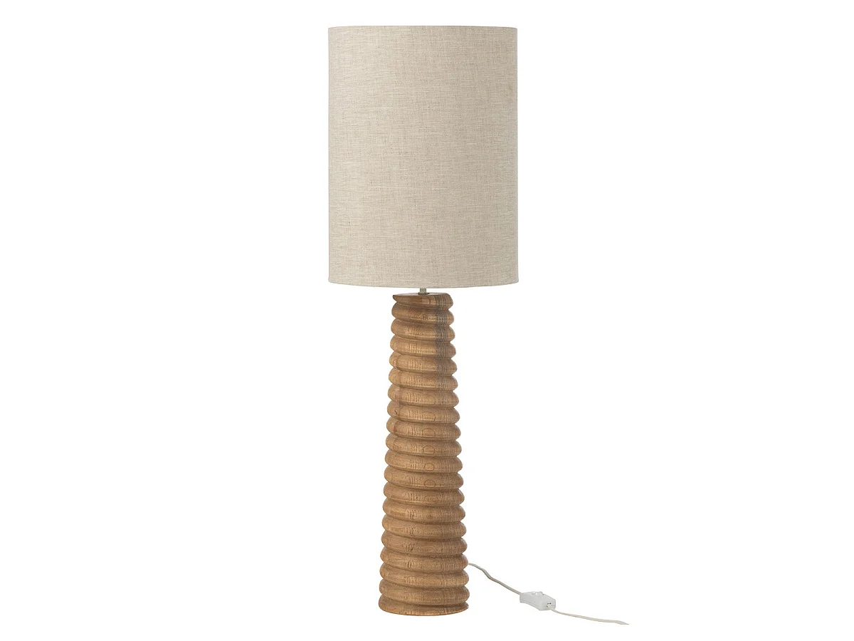 Lampe à Poser Filetage en Bois "Ailanthus" 85cm Naturel
