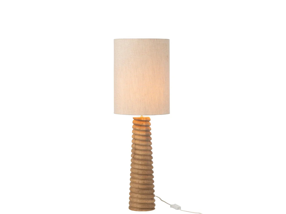 Lampe à Poser Filetage en Bois "Ailanthus" 85cm Naturel