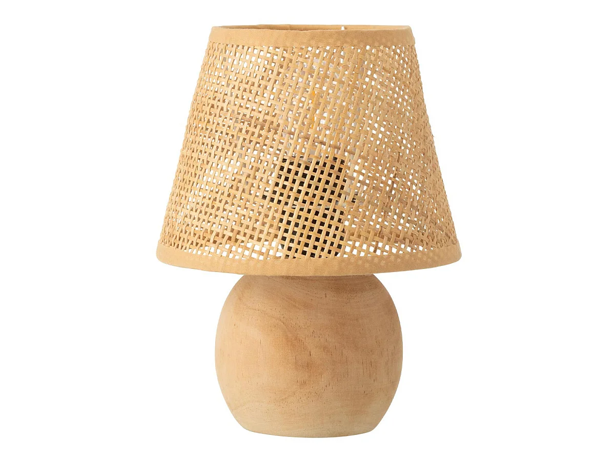 Lampe à Poser à LED en Bois "Torsade" 23cm Naturel