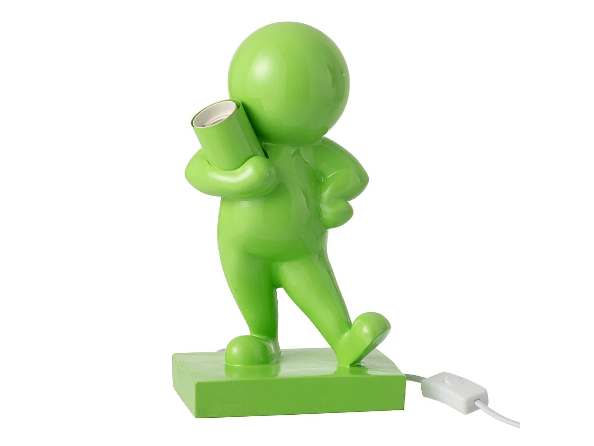 Lampe à Poser en Résine "Marcel" 30cm Vert