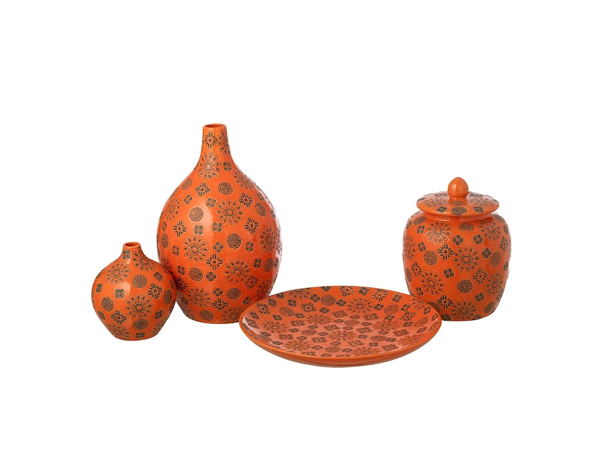 Coupelle Déco en Porcelaine "Billy" 37cm Orange